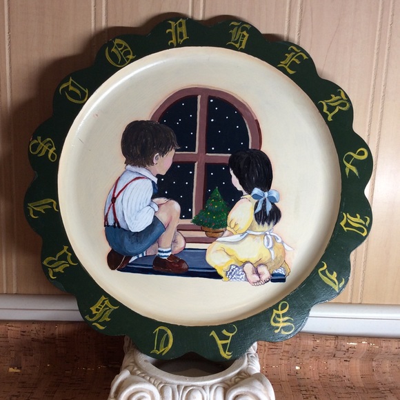 Furio Home Christmas Vintage Wood Plate - Picture 2 of 4